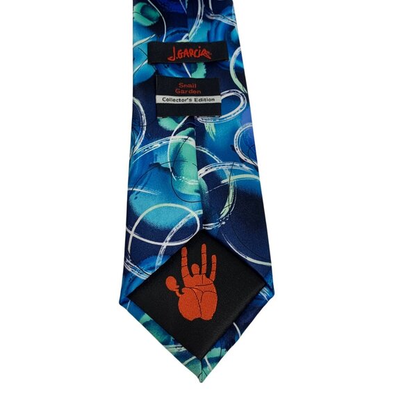 J Garcia Collectors Edition Snail Garden Tie Multicolor Design 100% Polyester - Picture 3 of 4